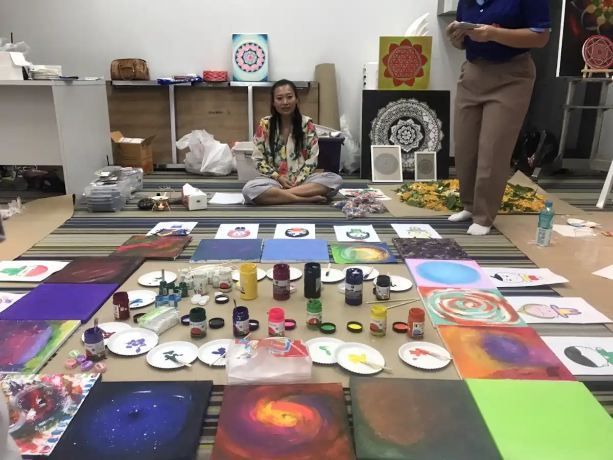Corporate training Mandala painting Art Therapy